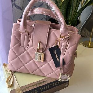 Bebe Blush Quilted Satchel